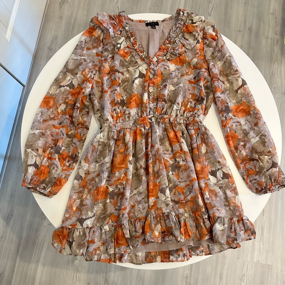 Anthropologie Current Air Ruffled Floral Mini Dress